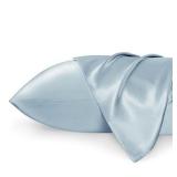 Bedsure King Size Satin Pillowcase Set of 2 - Celestial Blue Silky Pillow Cases for Hair and Skin 20x36 Inches, Pillow Covers with Envelope Closure, Similar to Silk Pillow Cases, Gifts for Women Men