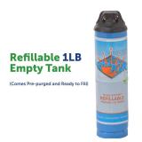 Flame King 1LB Empty Propane Welding Cylinder Tank, Reusable & Transportable - Safe and Legal Refill Option, 14.1 oz, Blue (2-Pk)