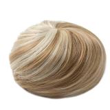 SARLA Dirty Blonde Hair Bun Extension Drawstring Ballet Bun Hair Pieces Synthetic Updo Donut Chignon for Women Girls Lady