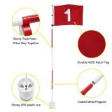 KINGTOP 6ft Golf Flagstick Basic, Portable Five-Section Design for Backyard Practice Putting Green, Driving Range Golf Pin Flag Hole Cup Set, Gift Idea, 1-Pack