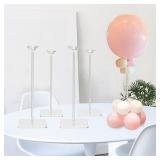 TEKXYZ 15.75 Inch Height Clear Acrylic Balloon Stand for Table Centerpiece Decoration, Set of 4