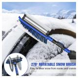 Nuovoware 5 in 1 Ice Scraper and Snow Brush, 47 Adjustable Snow Removal Tools, Blue