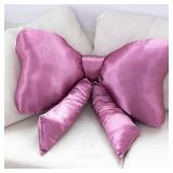 Luxape Bow Pillow   Big Bow Throw Pillow   Bow Shaped Pillow   Silky Satin   Coquette Decor   Bow Room Decor   Pink Bow Pillow   Bow Nursery Decor   Pink Room Decor