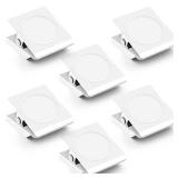 Grtard 6 Pack Magnetic Clips Heavy Duty, Fridge Magnets Clips, Strong Magnets for Whiteboard, Refrigerator, Home, School, Office (White)