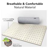 Pillowtile   Ultra Thin Pillow 1 inch Thickness   Foldable, Rollable, Stackable   Made from Natural Latex   Low Profile, Super Flat (Firm, Gray Slate)