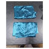 BEDELITE Satin Pillowcase for Hair and Skin, Super Soft and Cooling Similar to Silk Pillow Cases 2 Pack with Envelope Closure, Gift for Women Men(20"x26" Standard Size, Teal)