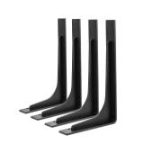 12"x 7"Shelf Bracket ,L Shelf Brackets,max Load 300lbs, Vertical Angle, Premium Alloy Metal Heavy Duty Shelf Bracket, high Strength Mounting Hardware , countertop Support, Pack of 4. (12INCH x 7INCH)