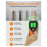 Mecurate Stud Finder Wall Scanner Sensor - 5 in 1 Electronic Stud with LCD Display & Audio Alarm for Wood AC Live Wire Metal Studs Detection Joist Pipe