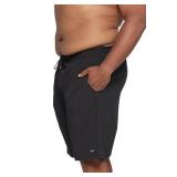 HOdo Mens Big and Tall Swim Trunks Black 6XL