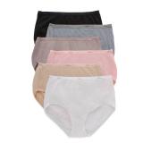 Hanes Womens High-waisted Panties, 6-pack, Moisture-wicking Cotton (Colors May Vary) Briefs-underwear, Body Tones, 9 US