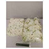 Unittype 100 Pieces Silk Hydrangea Artificial Flowers Heads with Stems Full Hydrangea Flowers for Wedding Centerpieces Bouquets DIY Floral Decorations for Home Indoor (White)