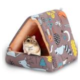 vxxliaxs Hamster Bed, Cozy Cave and Warm Hideout, Small Animal Warm Nest, Washable Cute Hanging Hammock for Small Animals, Syrian Hamster, Hamster Dwarf (Small, Forest Night)