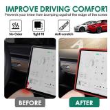 ONKENTET Screen Protector Frame Compatible with Tesla Model 3 Model Y 2024 2023 2022 2021 2020 2019 Screen Edge Protector Cover Center Console Decoration Interior Accessories (Red)