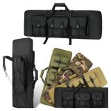 DULCE DOM 36 inch Double Rifle Case Soft Bag Gun Case, Perfect for Rifle Pistol Firearm Storage and Transportation, All Around Shooting Range Tactical Rifle Backpack, Indoor Outdoor