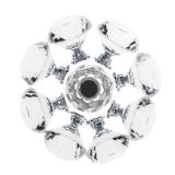 YourGift 12 Pack Drawer Knobs Diamond Shaped Crystal Glass 30mm Cabinet Knobs Pull Handles (Silver)