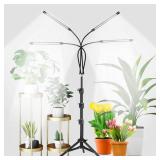 GHodec Grow Light with Stand, 5500K Full Spectrum Gooseneck Floor Plant Light for Indoor Plants Growing,5 Dimmable Levels & Auto On/Off Timer,Tripod Stand Plant Lamp Height Adjustable