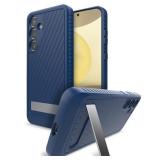 ZAGG Everest Samsung Galaxy S24+ Case with Kickstand - Triple Layer Graphene-Infused Drop Protection up to 20ft, Eco-Friendly Design, Textured Grip, Navy Blue