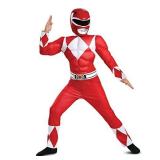 Disguise Red Ranger Classic Muscle Child Costume, Red, Medium/(7 8)