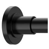 GXOACKJ Shower Curtain Rod Tension   31 48 Inch Matte Black Adjustable Spring Tension Curtain Rod, Shower Curtain Rod for Bathroom No Drill, Non slip, Stainless Steel