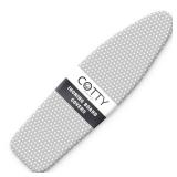 Ironing Board Cover, Heat Reflective Silicone Coating, Full Scorch Resistant Thick Padding, Nose Pocket, Elastic Edges, Heavy Duty Iron Pad Covers Standard Size, Hook and Loop Fastener Strap, Cotton