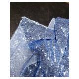 Partisout Sequin Backdrop Curtain Baby Blue Photo Backdrop 6FT Glitter Backdrop Sequin Backdrop Blackout Curtains Photography Payette Backdrop Outdoor Curtains for Birthday Party Wedding(6x6ft)