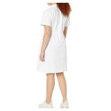 Dickies womens Button Front medical scrubs dresses, White, X-Large US