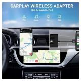 Teeran CarPlay Wireless Adapter for Factory Wired CarPlay 2024 Upgrade Plug & Play Dongle Converts Wired to Wireless for Cars from 2015 & iPhone iOS 10+