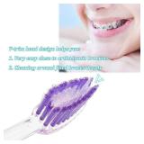 Orthodontic Toothbrush Double Ended V-Trim Brush and Interspace Brush for Ortho Brace Teeth Cleaning, 5 Pcs Retail $19.02