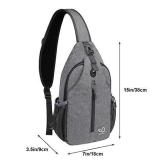 WATERFLY Crossbody Sling Backpack Sling Bag Travel Hiking Chest Bags Daypack (Dark gray) Retail $33.74