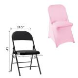 eccwai 12 PCS Waterproof Stretch Spandex Folding Chair Covers, Dining Room Chair Slipcovers Protector for Wedding, Banquet, Party, Holidays, Celebration and Decorationï¼Pinkï¼Retail $42.49