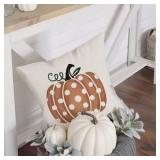 GEEORY Fall Pillow Covers 18x18 inch Polka Dots Pumpkin Throw Pillow Covers for Fall Thanksgiving Decorations Fall Party Pillows Decorative Pillow Covers for Couch Sofa Retail $13.99