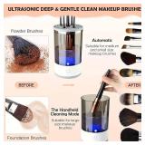 Electric Makeup Brush Cleaner Machine   Spinning Makeup Brush Cleaner, Cosmetic Brush Cleaner   Automatic Makeup Brush Cleaner   Make Up Brush Cleaner Fit For All Size Makeup Brush