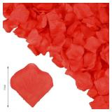 Daxi Events 1200 Pieces Separated Artificial Rose Petals, Fake Non Woven Fabrics Flower Petals for Romantic Night, Wedding, Party, Events, Halloween, Autumn Decor, Bulk (Gradient Orange) (quantity unv