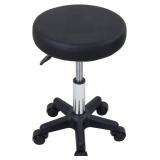 FURWOO Round Rolling Stool Height Adjustable Stool with Wheels for Spa Salon Massage