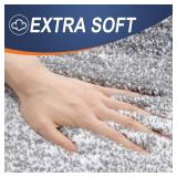 OLANLY Bathroom Rug Mat 59x20, Extra Soft and Absorbent Microfiber Bath Rugs, Non Slip Plush Shaggy Bath Carpet Runner, Machine Wash Dry, Bath Mats for Bathroom Floor, Tub and Shower, Grey