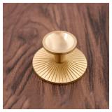 LBFEEL 4 Pack Brass Backplate with Gold Knob Cabinet Pulls Brushed Brass Drawer Dresser Knobs Kitchen Cabinet Handle Hardware (4, Gold)