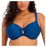 Elomi Women Plus Size Underwire Full Cup Banded Bra, Petrol, 34H