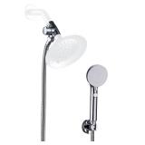 VSincerity Dog Shower Head Sprayer Pet High Pressure 3 Mode Handheld with ONOFF Switch Metal Diverter 100Inch ExtraLong Stainless steel Hose No Drill Hook Chrome 2 Piece Set