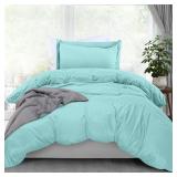 Utopia Bedding Duvet Cover Twin Size - 1 Duvet Cover with 1 Pillow Sham - 2 Pieces Bedding Duvet Cover with Zipper Closure - Soft Brushed Microfiber, 68 X 90 Inches (Twin/Twin XL, Spa Blue)