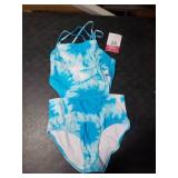 Kanu Surf Girls Sport Cut-Out 1-Piece Swimsuit, Beach Blue, 16