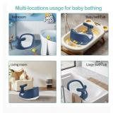 Whale Shape Baby Bath Seat Light Blue