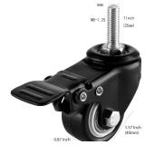 1.5 Inch Swivel Caster Wheels Set, Locking