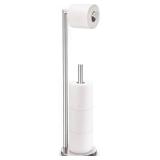 Toilet Paper Holder Stand, Brushed Nickel