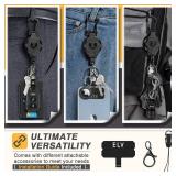 ELV Retractable Keychain, Badge Reel, 31 Cord