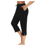 Womens Capri Yoga Pants Loose Workout Joggers