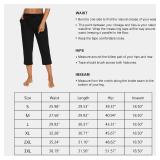 Womens Capri Yoga Pants Loose Workout Joggers