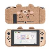 GeekShare Cute Plush Protective Case Cover Compatible with Nintendo Switch - Shock-Absorption and Anti-Scratch - Plush Bear (for Switch 2017)