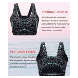 RUNNING GIRL High Impact Sports Bras for Women,Racerback Bra Workout Crop Tops for Women(WX2667 Leopard Print,M)