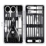 Nail Clippers Set Fingernail and Toenail Clipper Cutters, Manicure Pedicure Kit -18 Pieces Stainless Steel Professional Grooming Kits, Nail Care Tools with Luxurious Travel Case