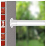 ALLZONE Heavy Duty Tension Curtain Rod for Windows, 83 to 123 Inches, Room Divider Adjustable Pole for Patio, Bedroom, balcony, Hold Up Blackout Curtains and Non-Slip, White